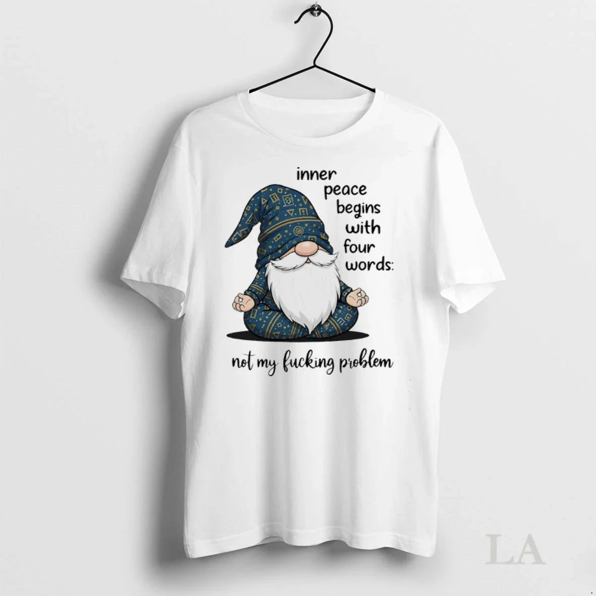 Original Gnome Yoga Inner Peace Begins Four Words Not My Fucking
