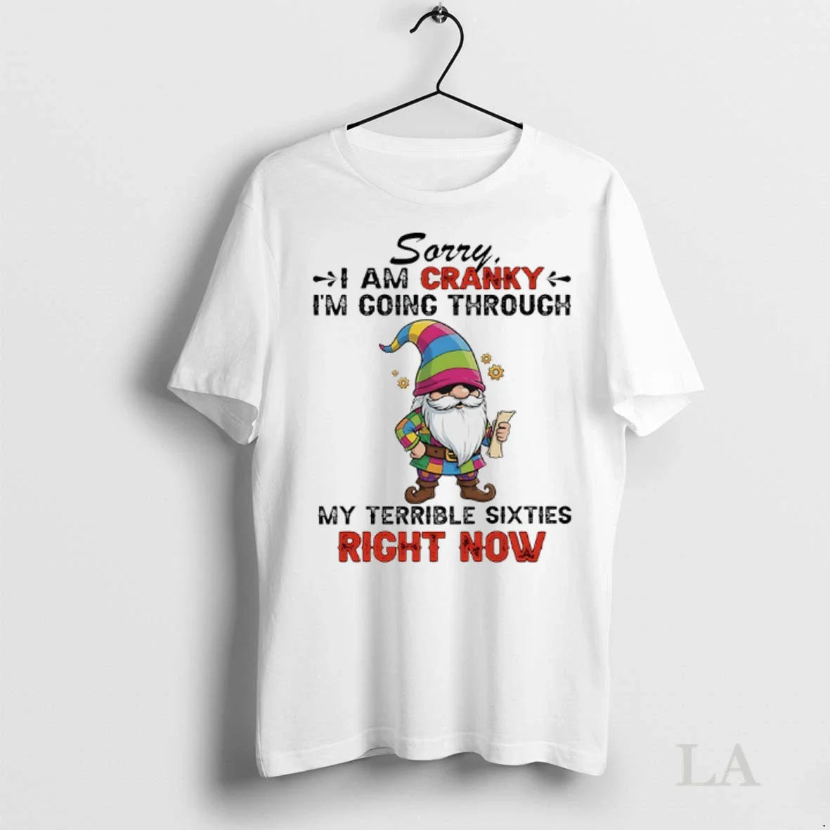 Original Gnome Sorry I Am Cranky Im Going Through My Terrible Sixties