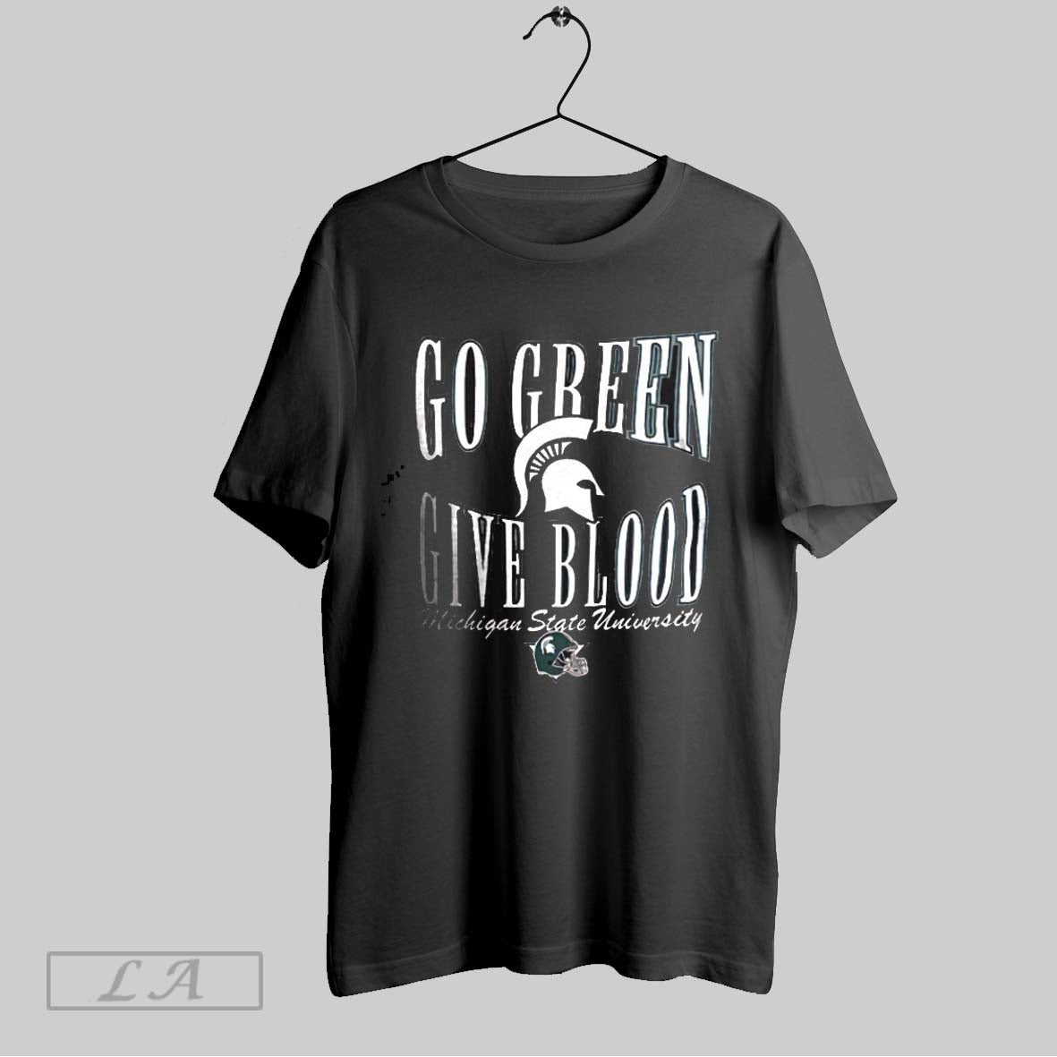 Original Go Green Give Blood Michigan State University Shirt Designer