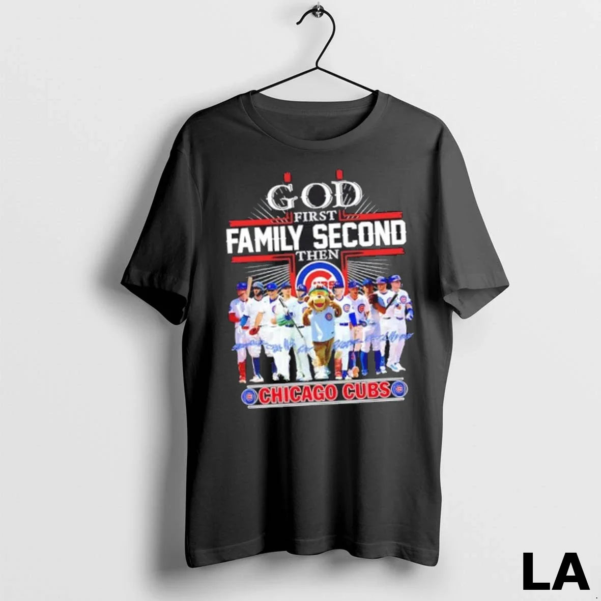 Original God First Family Second Then Chicago Cubs Baseball Mascot