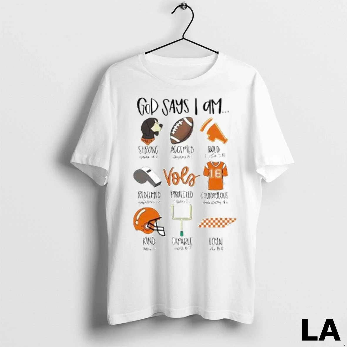 Original God Says I Am Tennessee Vols Ornaments Long Sleeve Authentic