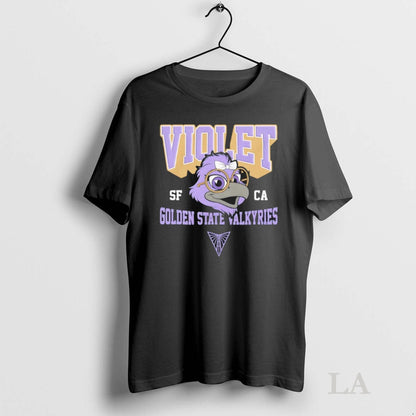 Original Golden State Valkyries Violet Big Head Mascot Long Sleeve