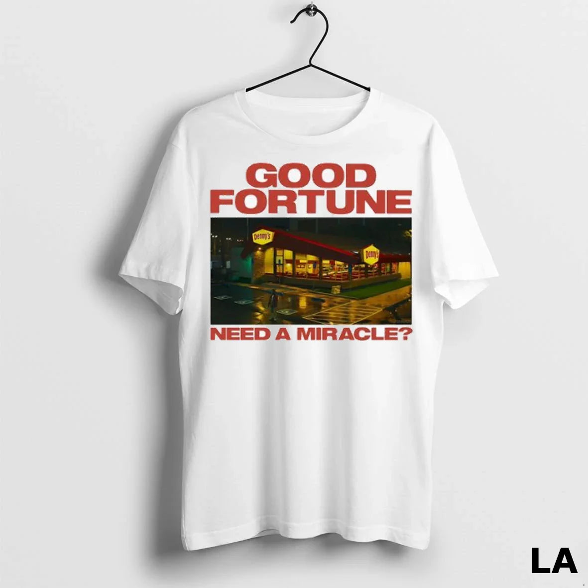 Original Good Fortune Need Miracle Dennys Logo Ladies Tank Top Retro