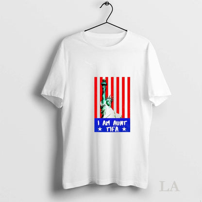 Original Government Shutdown Statue Liberty I Am Aunt Tifa Shirt