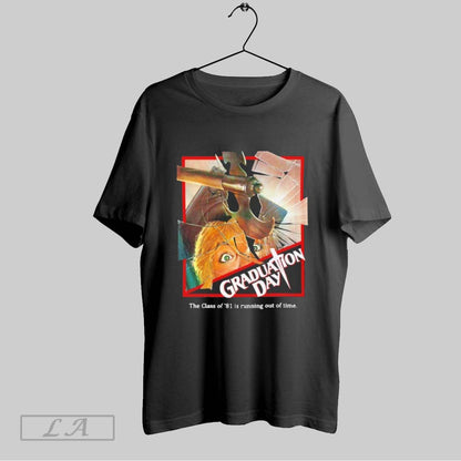 Original Graduation Day Class 81 Is Running Out Time Horror Movie Tee