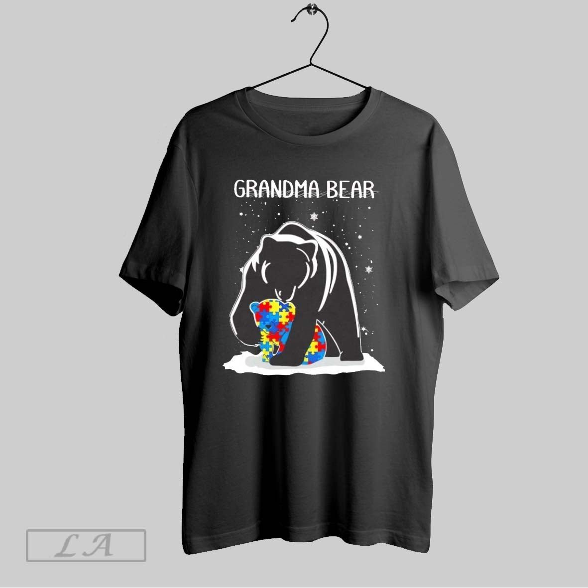 Original Grandma Bear Hug Autism Bear Snow Ladies Shirt Classic Outfit