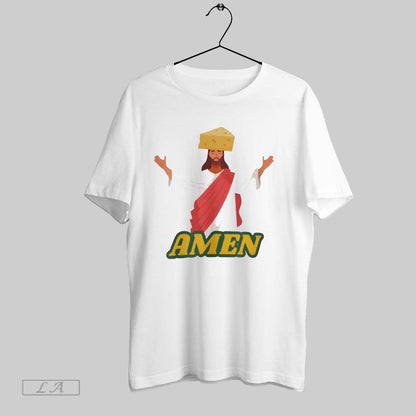 Original Green Bay Packers Amen Jesus Tee Vintage Style