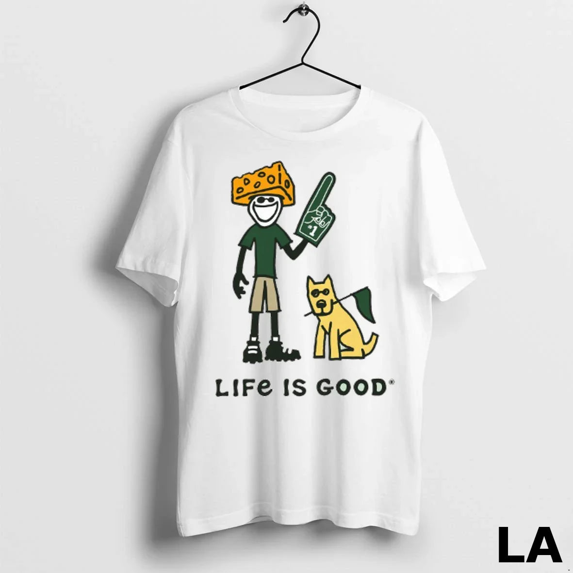 Original Green Bay Packers Lambeau Field Life Is Good Cheesehead
