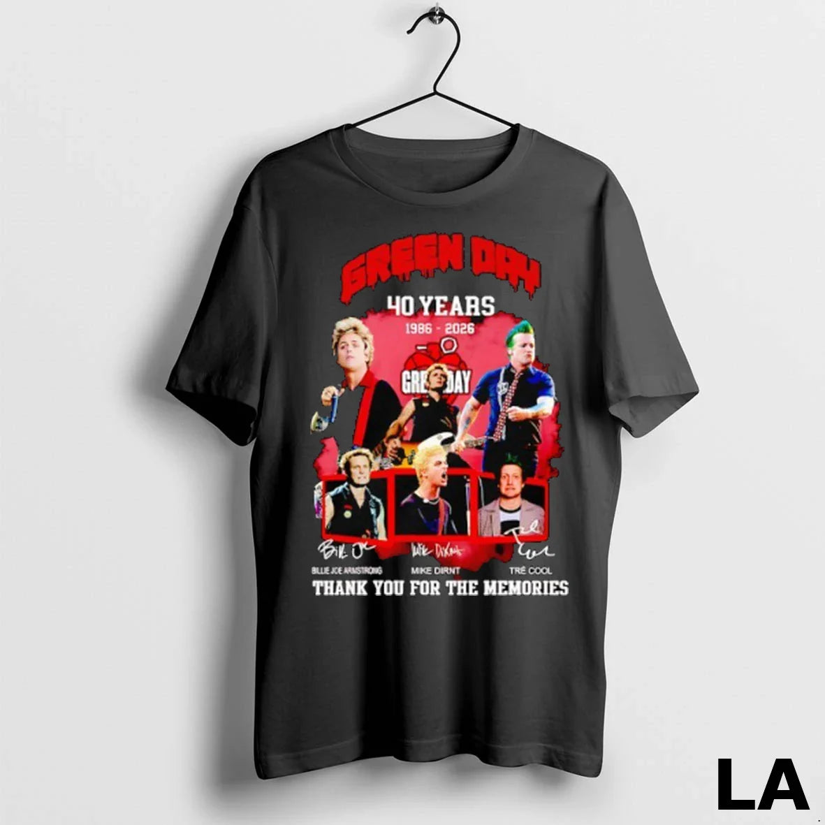 Original Green Day 40 Years 1986 2026 Armstrong Dirnt Thank You