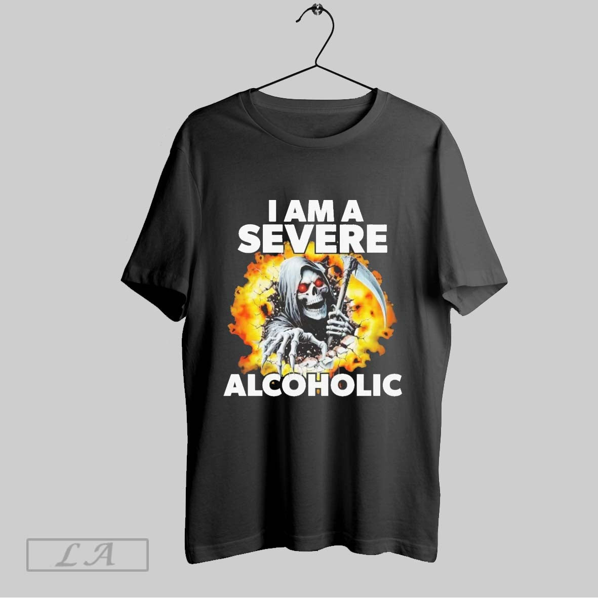 Original Grim Reaper I Am Severe Alcoholic Hoodie Unique Style
