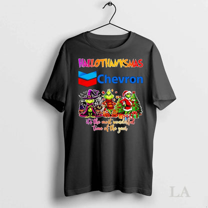Original Grinch Chevron Hallothanksmas Its Most Wonderful Time Tank