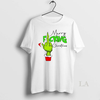 Original Grinch Merry F Cking White TShirt Designer Style