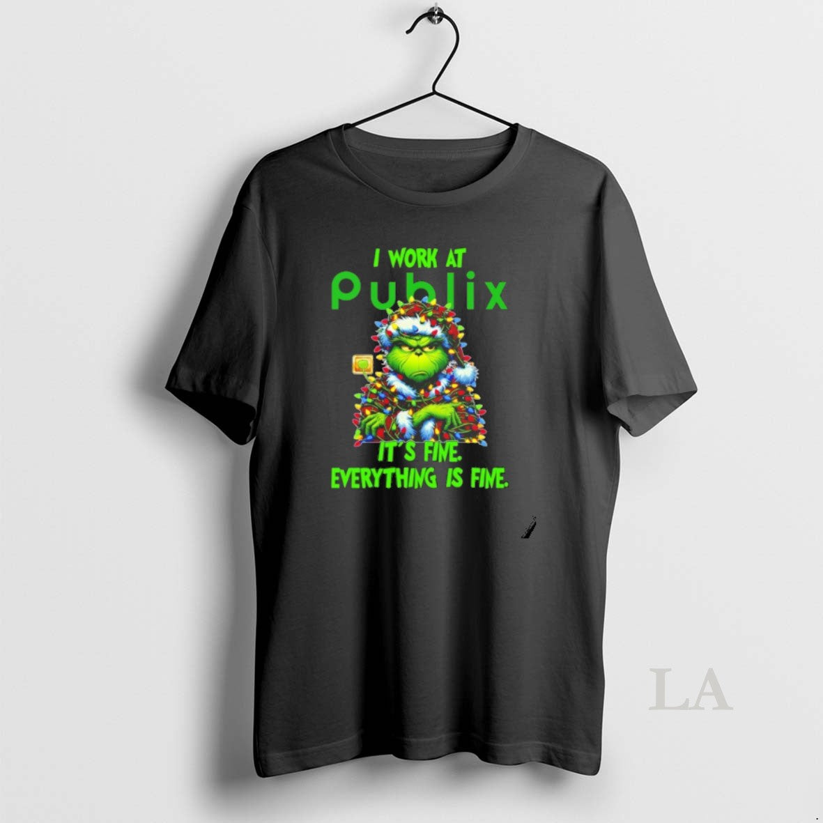Original Grinch Santa I Work Publix Its Fine Everything Is Fine