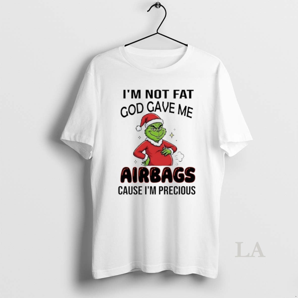 Original Grinch Santa Im Not Fat God Gave Me Airbags Cause Im