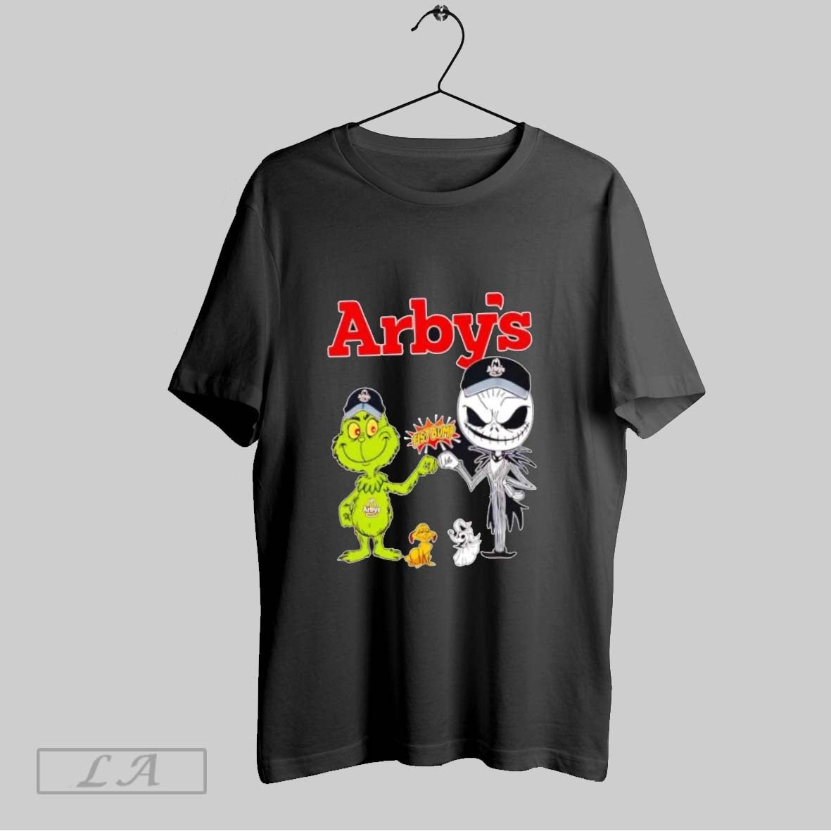 Original Grinch And Jack Skellington Fist Bump Arbys Halloween Long