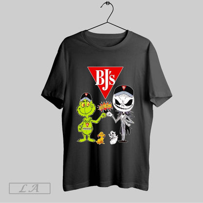 Original Grinch And Jack Skellington Fist Bump Bjs Halloween TShirt