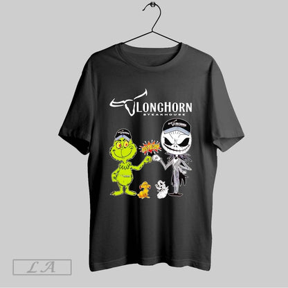 Original Grinch And Jack Skellington Fist Bump Longhorn Steakhouse