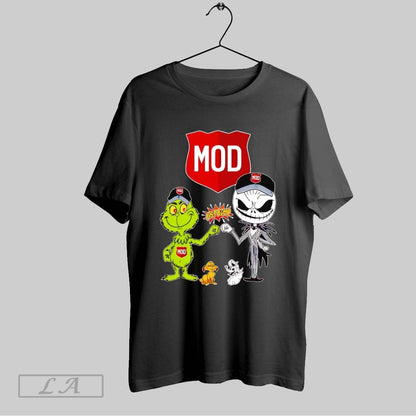 Original Grinch And Jack Skellington Fist Bump Mod Halloween Tank Top