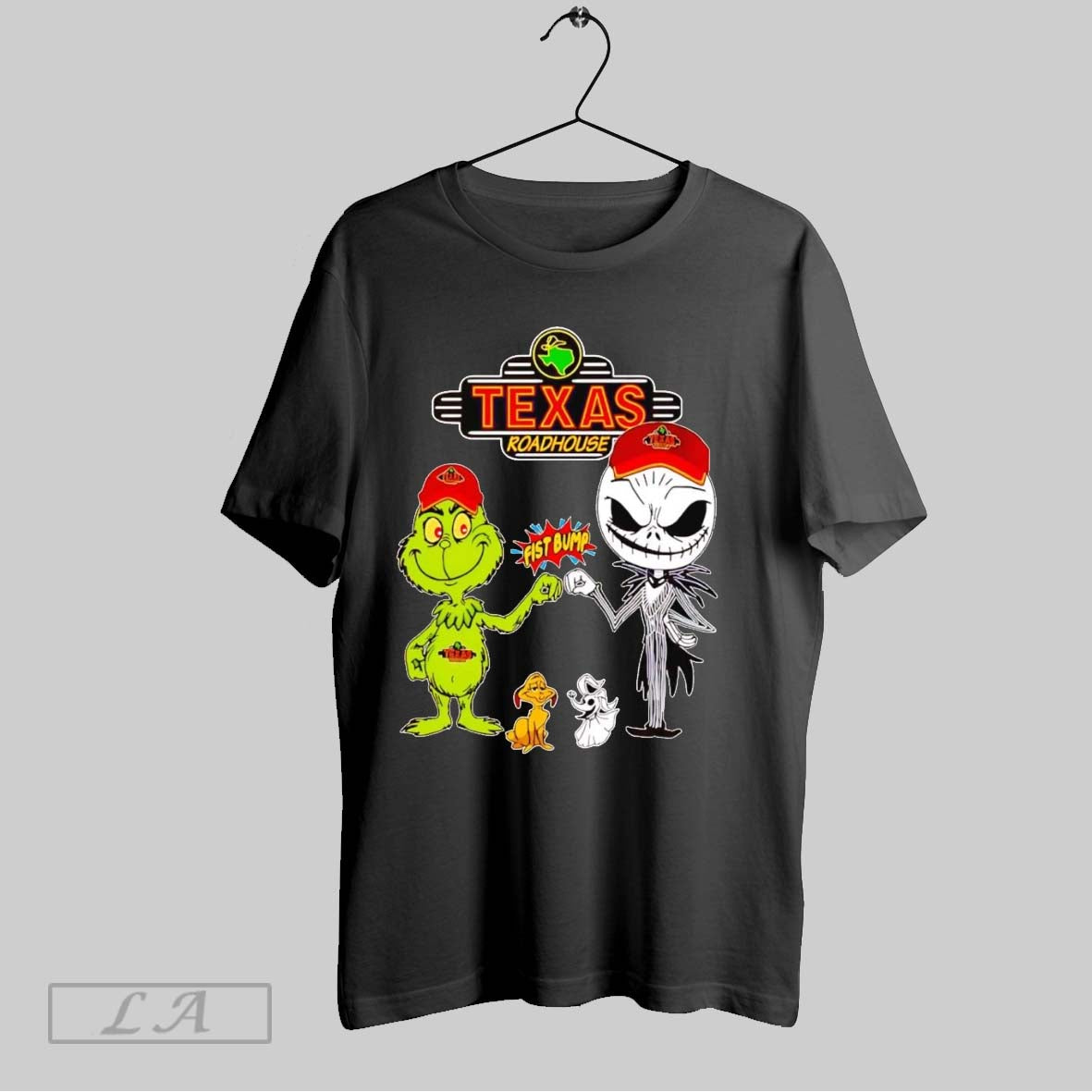 Original Grinch And Jack Skellington Fist Bump Texas Roadhouse