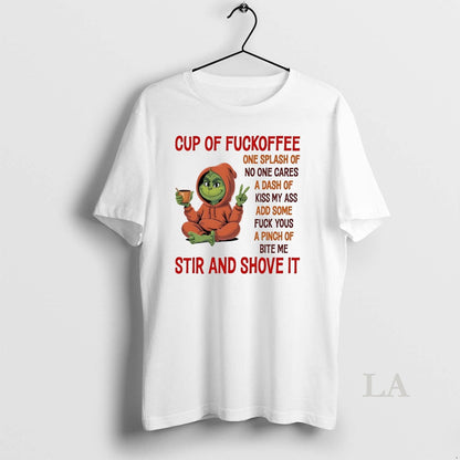 Original Grinch Cup Fuckoffee One Splash No One Cares White