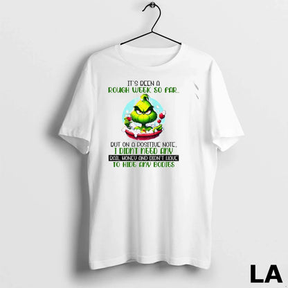 Original Grinch Its Been Rough Week So Far But Positive Note Shirt