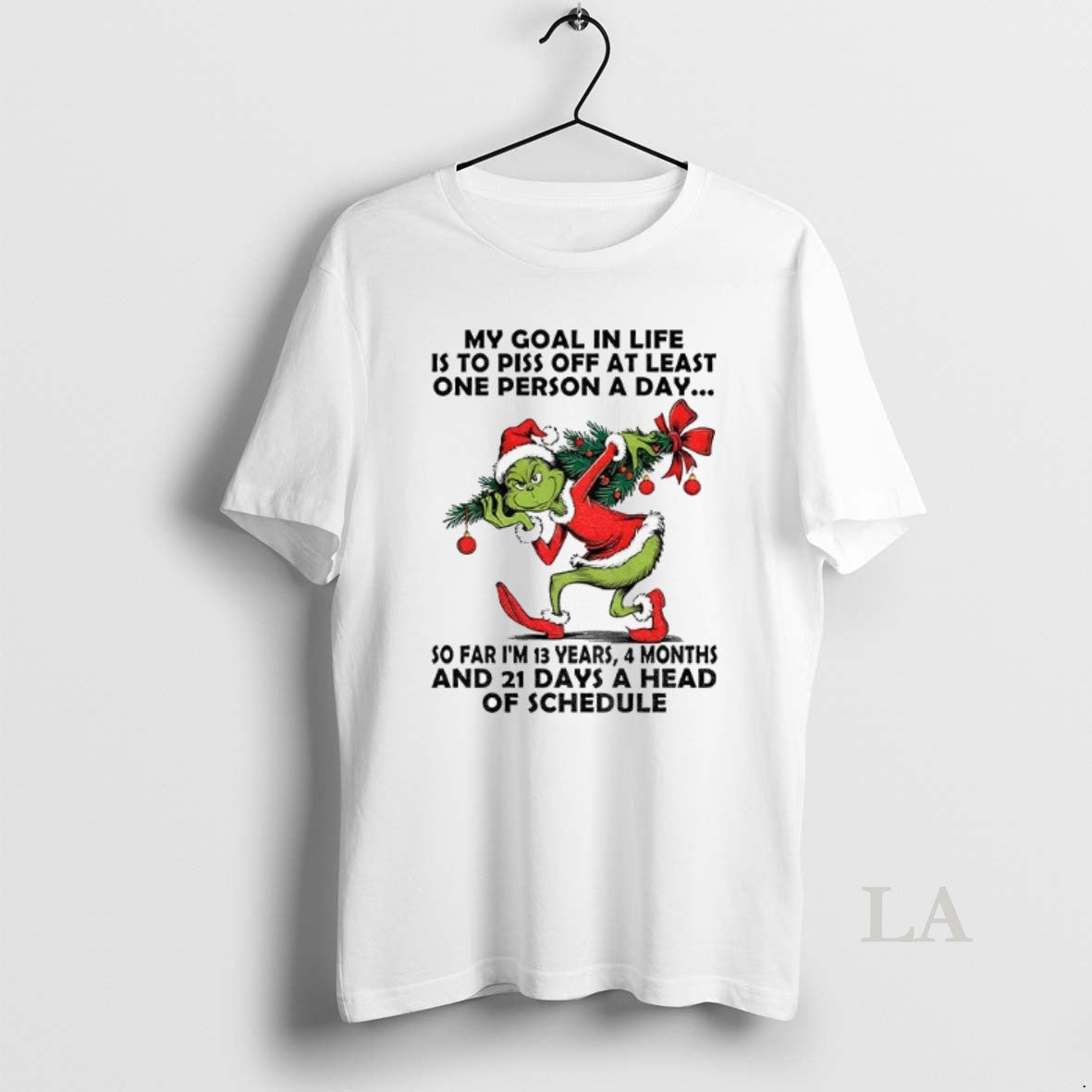Original Grinch My Goal Life Is To Piss Off Least One Person TShirt