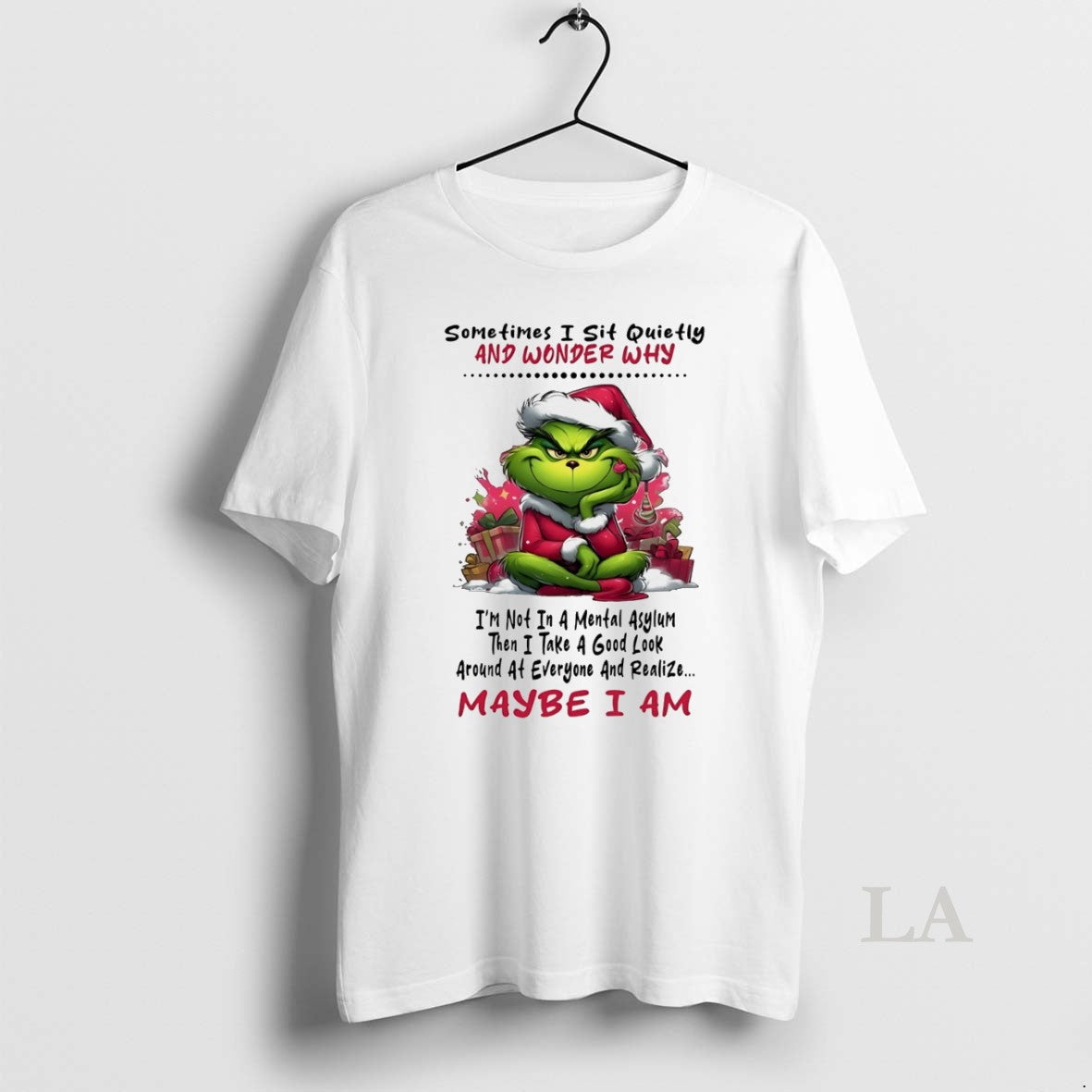 Original Grinch Sometimes I Sit Quietly And Wonder Why White Tank Top