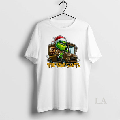 Original Grinch Real Santa Ups White Shirt Stylish Look