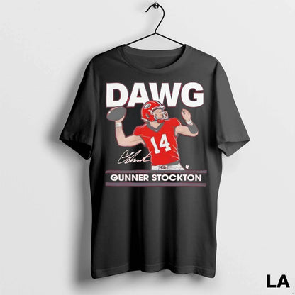Original Gunner Stockton 14 Georgia Bulldogs Dawg Football 2025 Tee