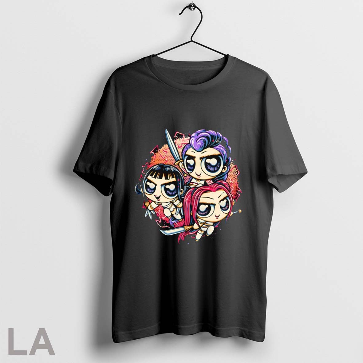 Original Huntr X Kpop Demon Hunters X Powerpuff Power Music Shirt