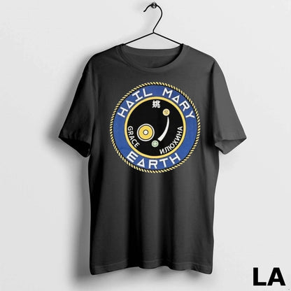 Original Hail Mary Earth Spiritual Space Patch Long Sleve TShirt