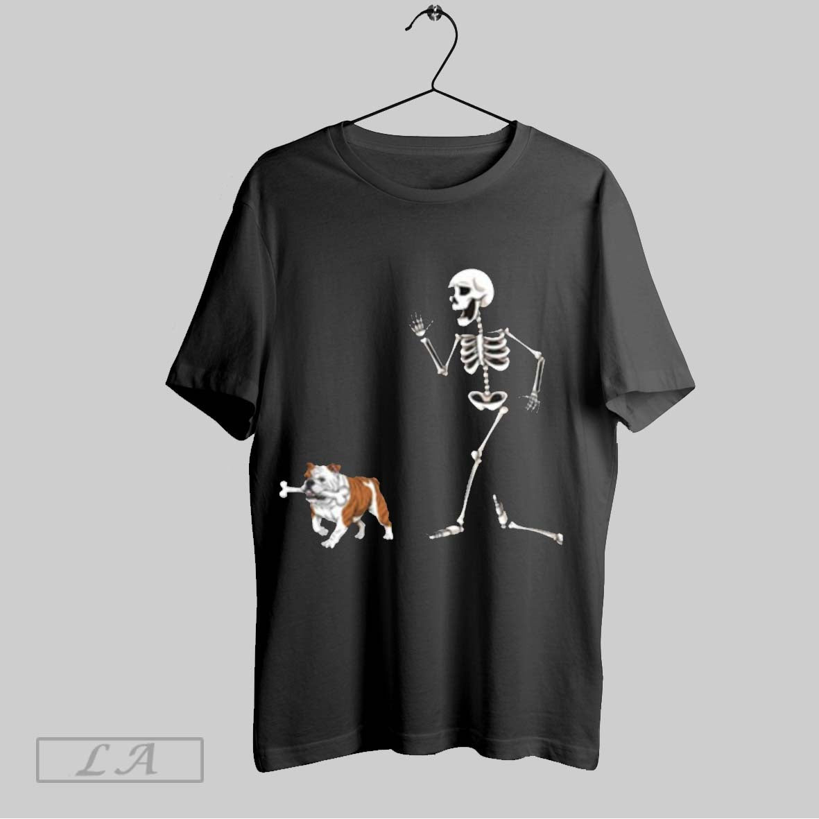 Original Halloween Bulldog And Skeleton Sweatshirt Premium Style