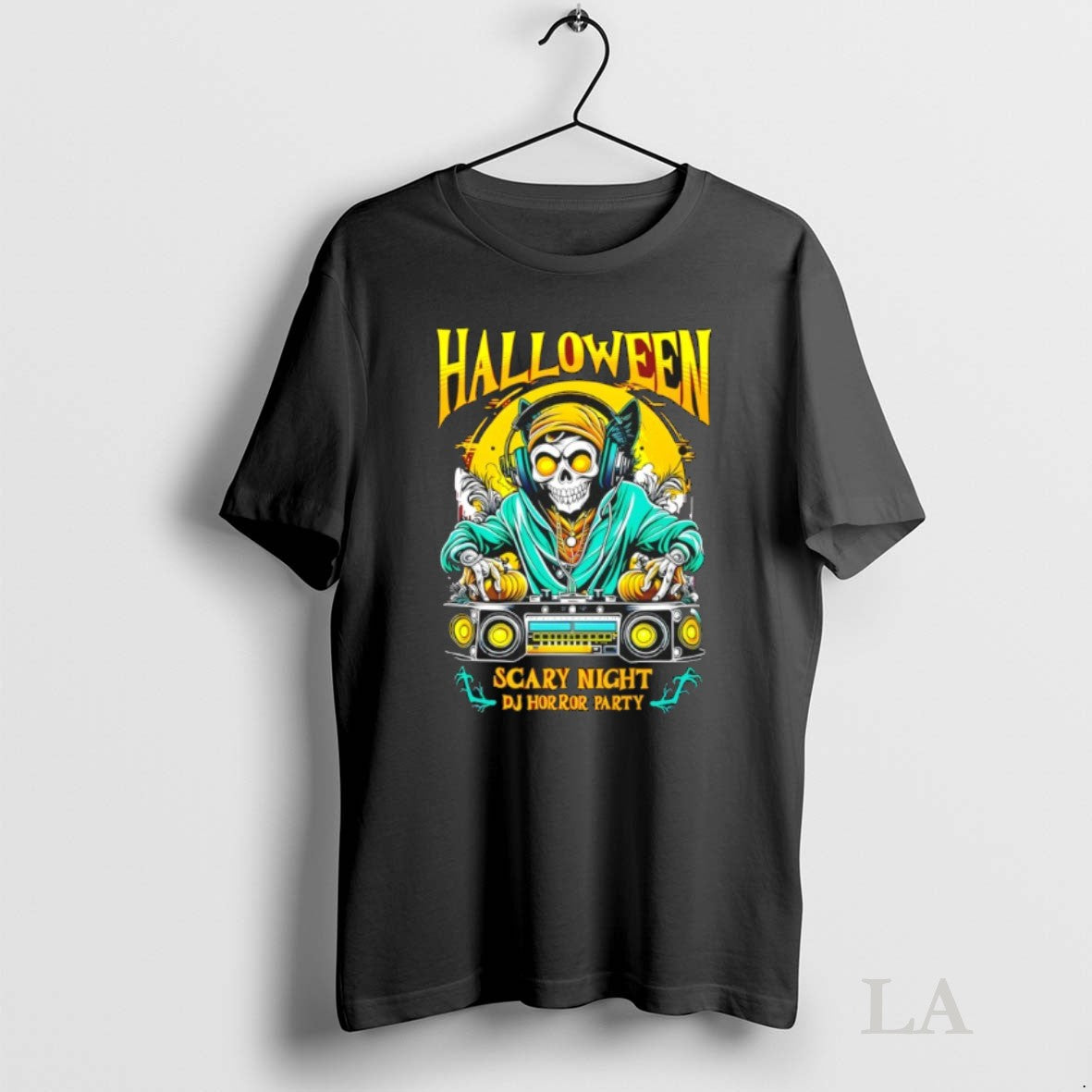 Original Halloween Dj Horror Scary Night Party Tee Modern Gift