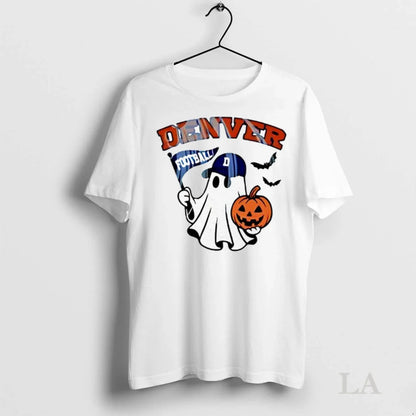 Original Halloween Ghost Denver Broncos Football Flag Pumpkin Ladies