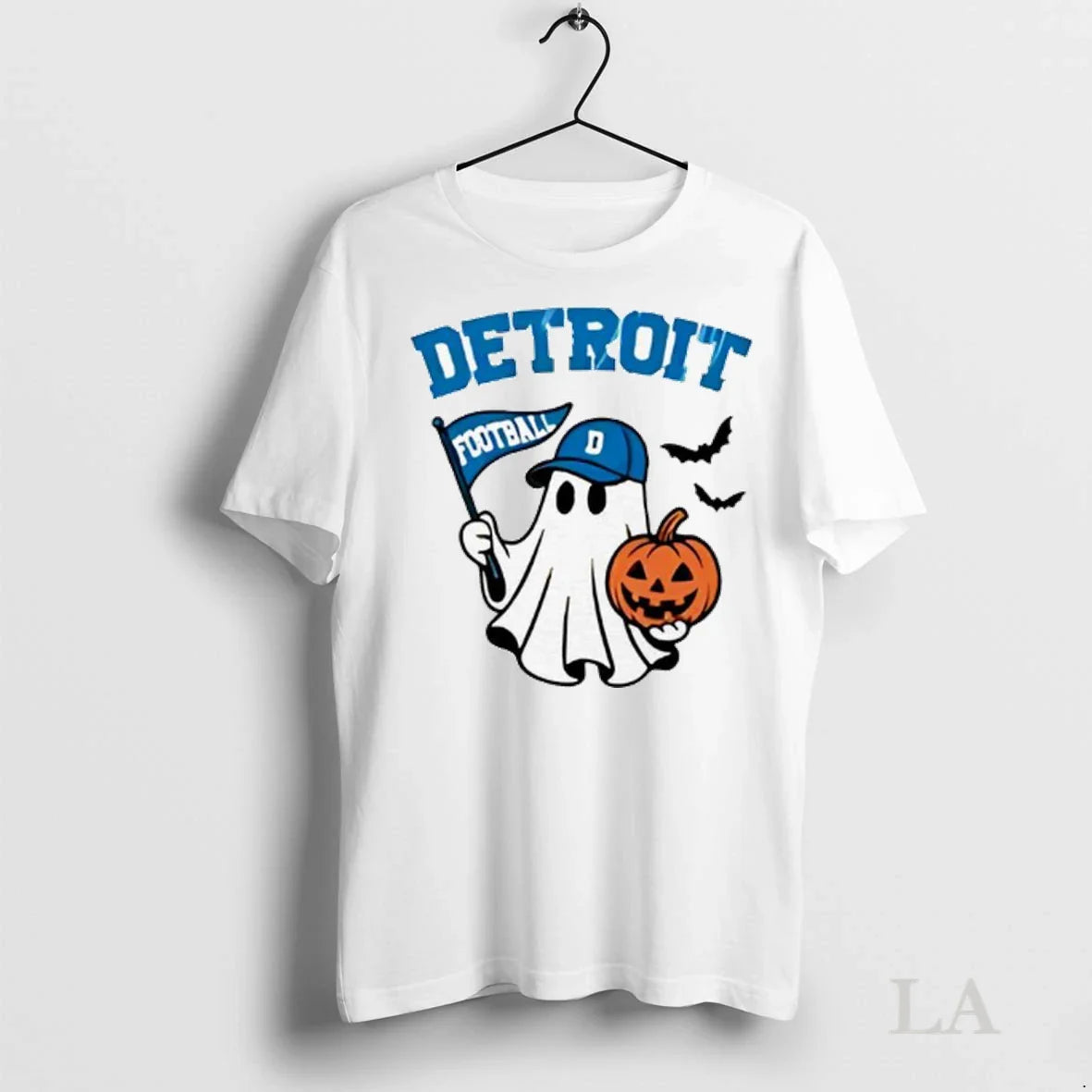 Original Halloween Ghost Detroit Lions Football Flag Pumpkin Ladies