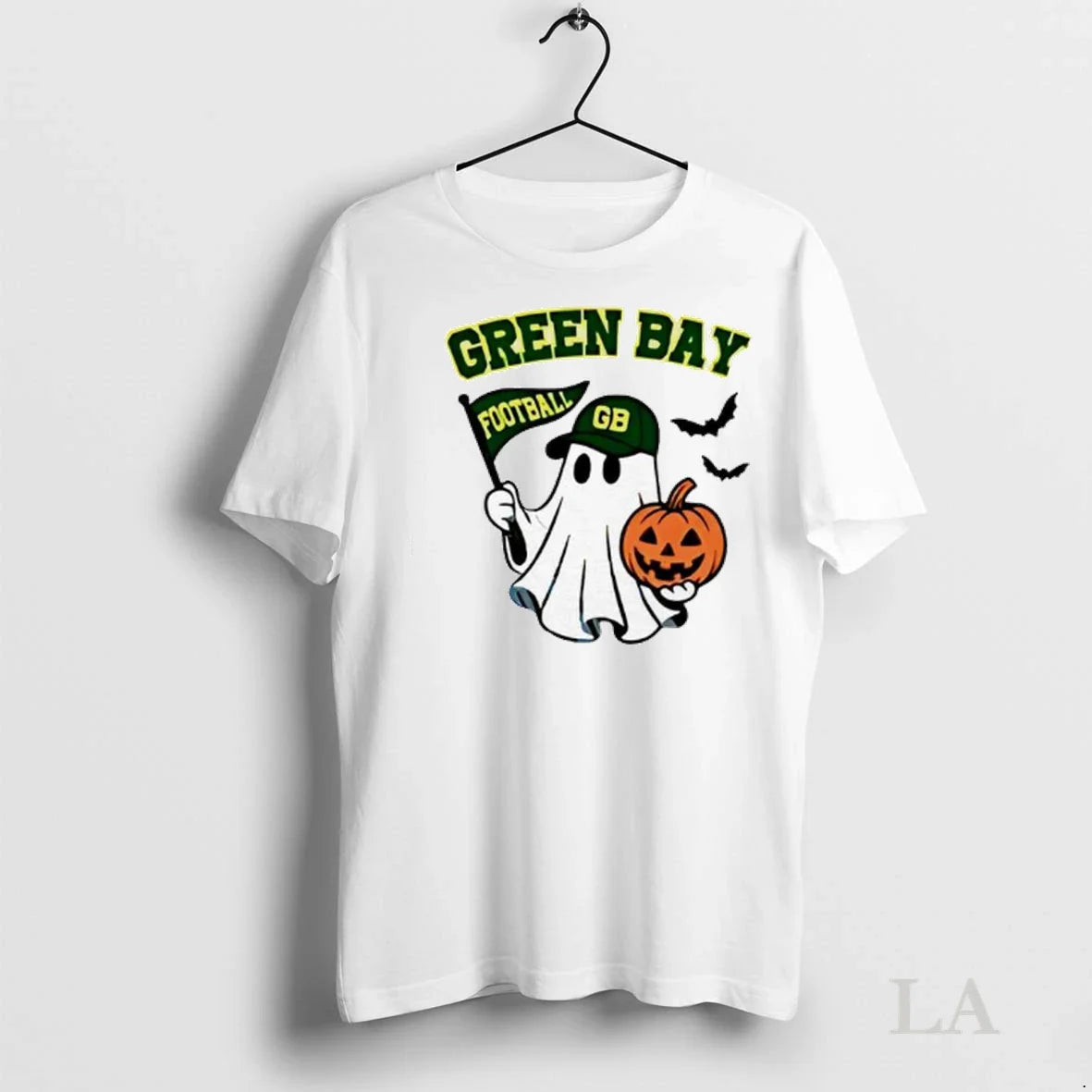 Original Halloween Ghost Green Bay Packers Football Flag Pumpkin