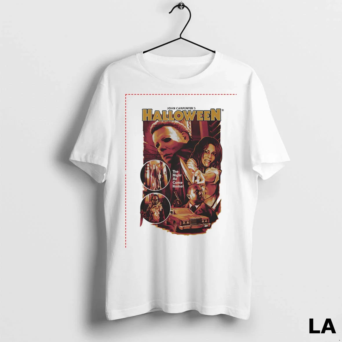 Original Halloween Just Plain Scared Tee Designer Look