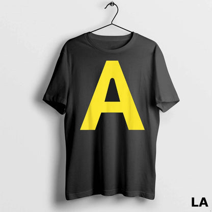 Original Halloween Letter Alphabet Matching Costume TShirt Modern