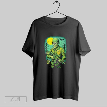 Original Halloween Trooper Skeleton Gun War TShirt Designer Merch