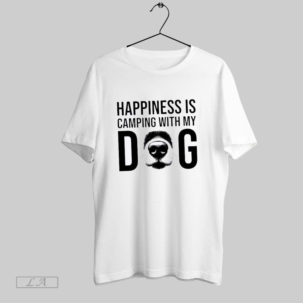 Original Happiness Is Camping My Dog Shirt Retro Merch