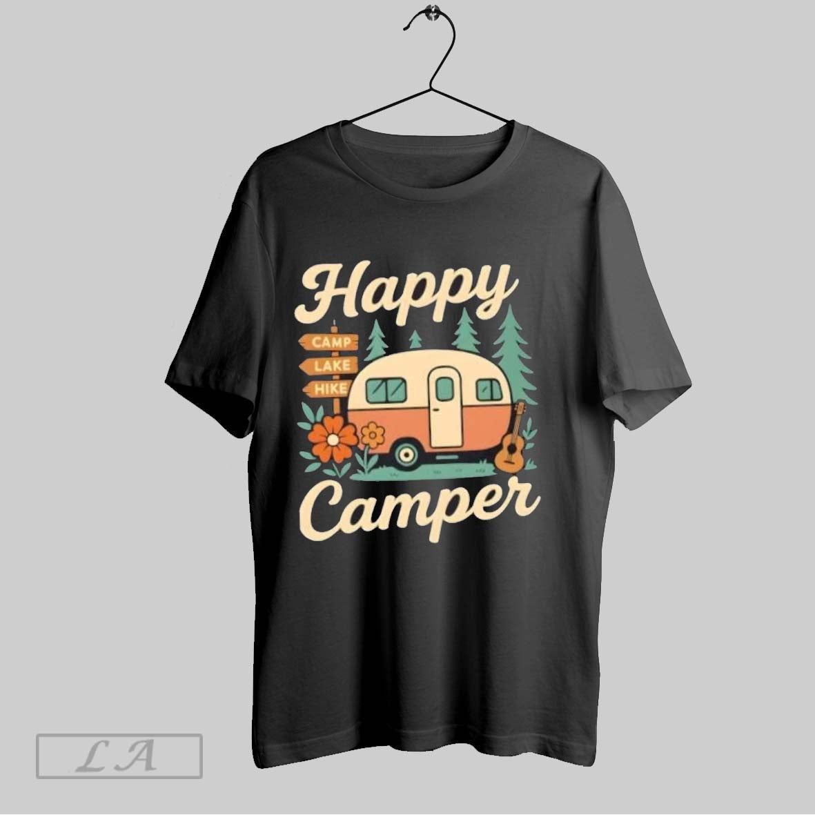 Original Happy Camper Camp Like Hike TShirt Designer Design