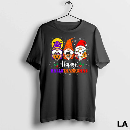 Original Happy Hallothanksmas Gnomes Halloween Merry Sweatshirt Retro