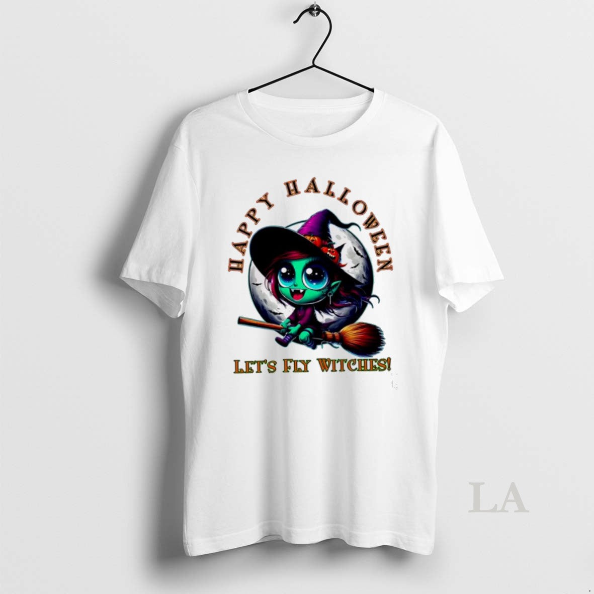 Original Happy Halloween Lets Fly Witches Vampire Witch Long Sleeve