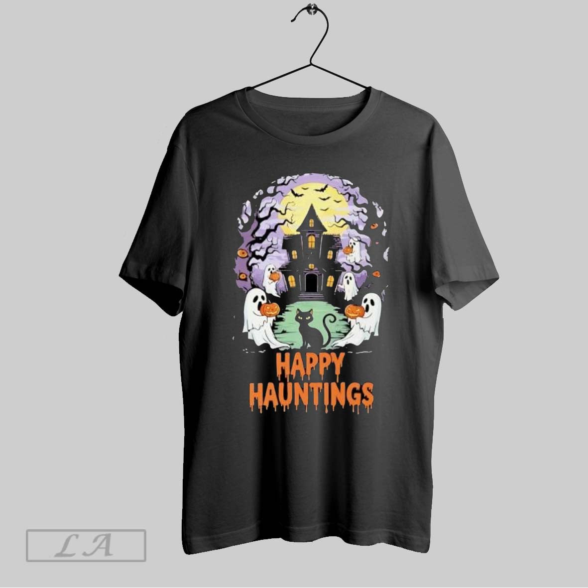 Original Happy Hauntings Halloween 2025 Hoodie Trendy Look