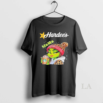 Original Hardees Logo Mama Grinch Drink Coffee TShirt Modern Apparel