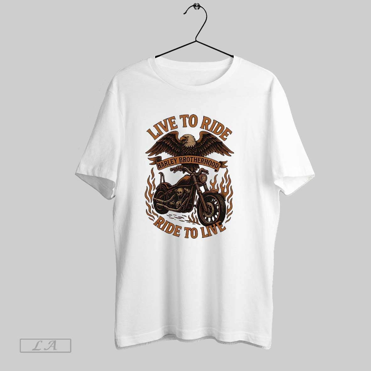 Original Harley Brotherhood Eagle Live To Ride Ride To Live Hoodie