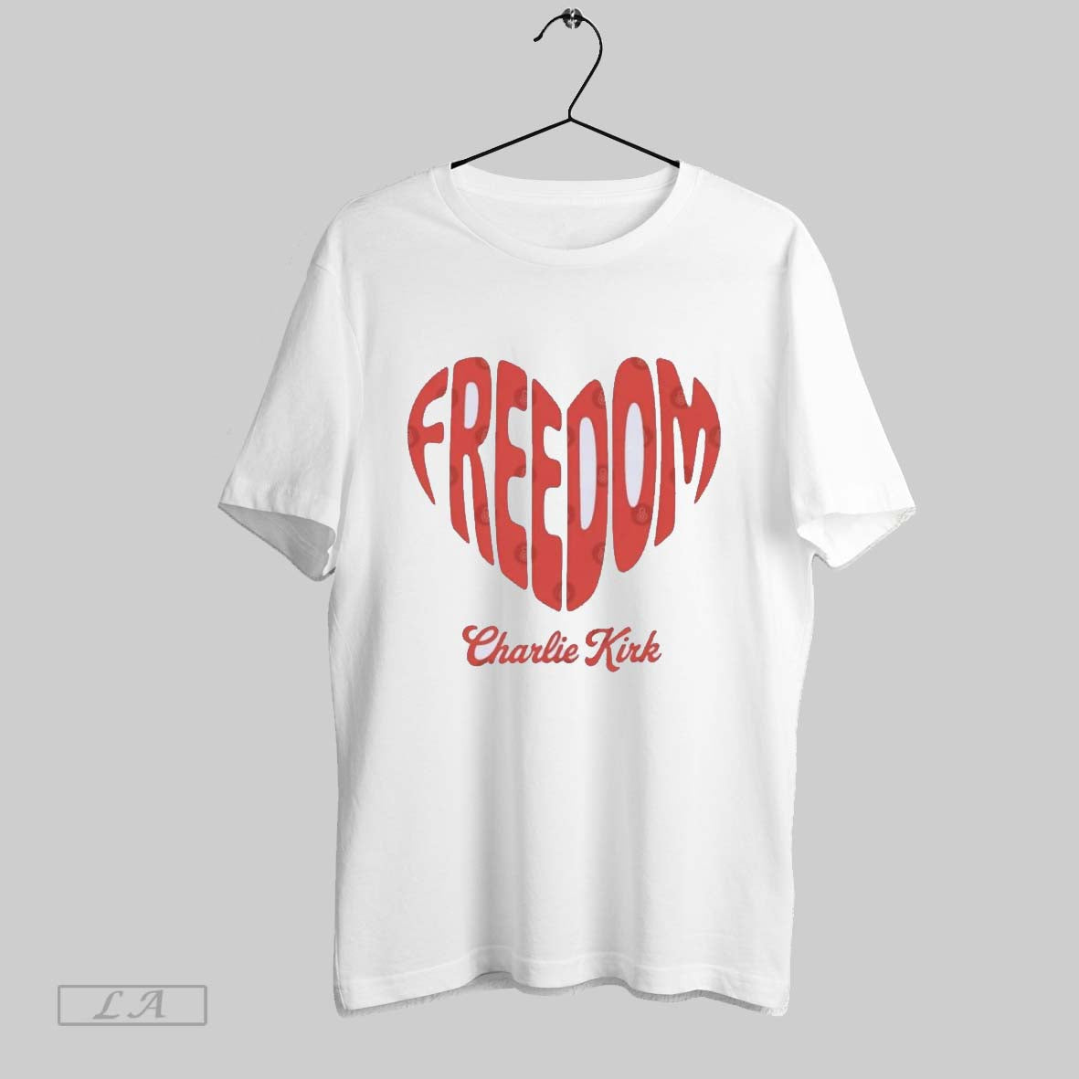 Original Heart Freedom Charlie Kirk Tee Retro Fashion