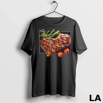 Original Heart Shaped Grilled Steak And Potatoes Tee Elegant Art