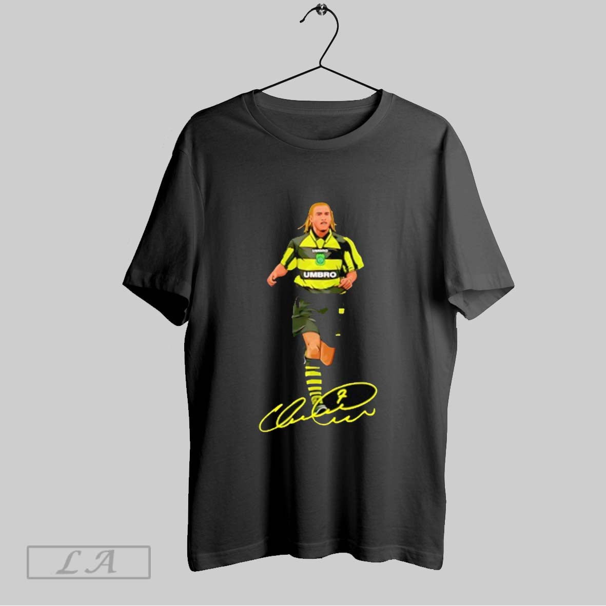 Original Henrik Larsson Celtic Fc Umbro Signature Long Sleeve