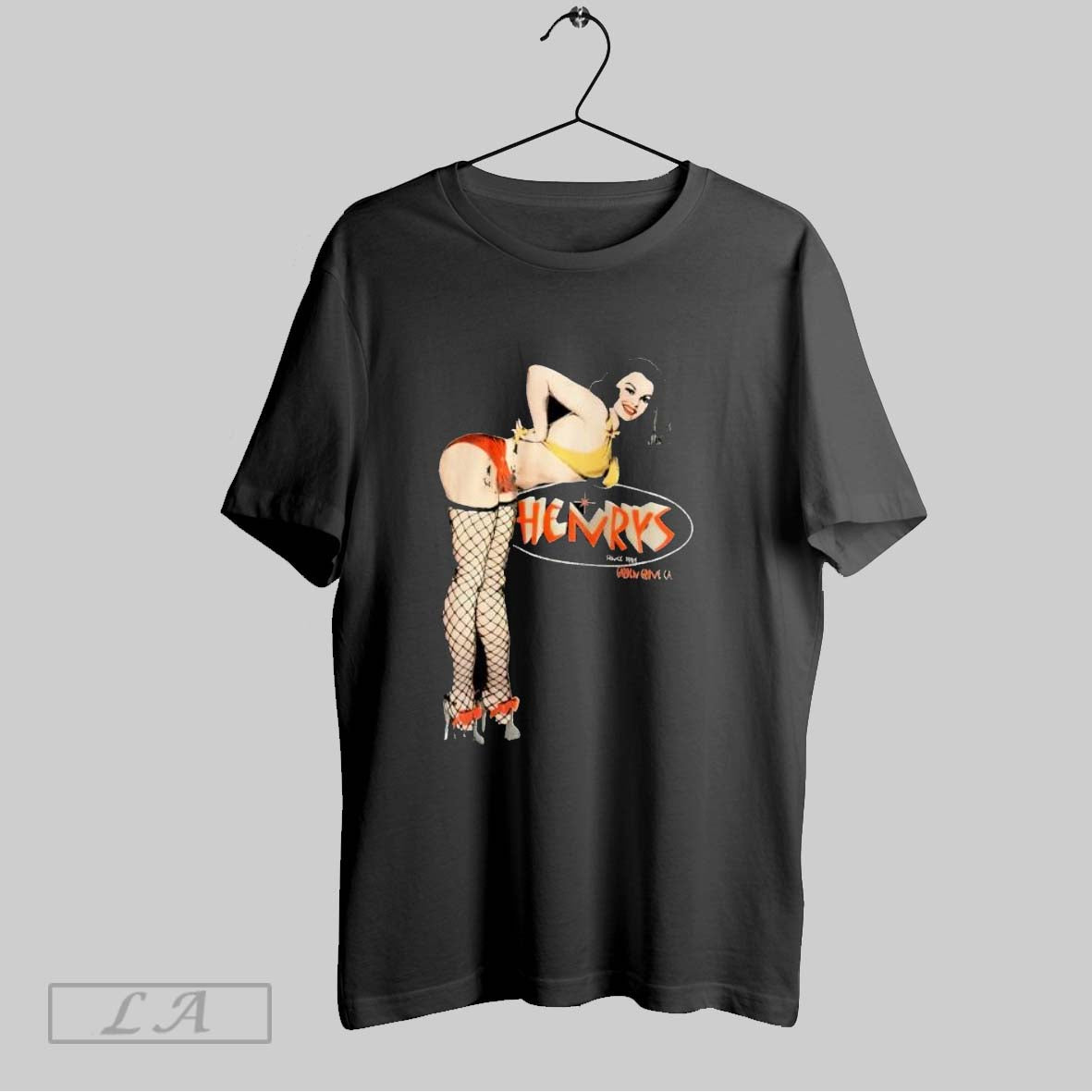 Original Henrys Pin Up Since 1964 Garden Grove Ca TShirt Designer